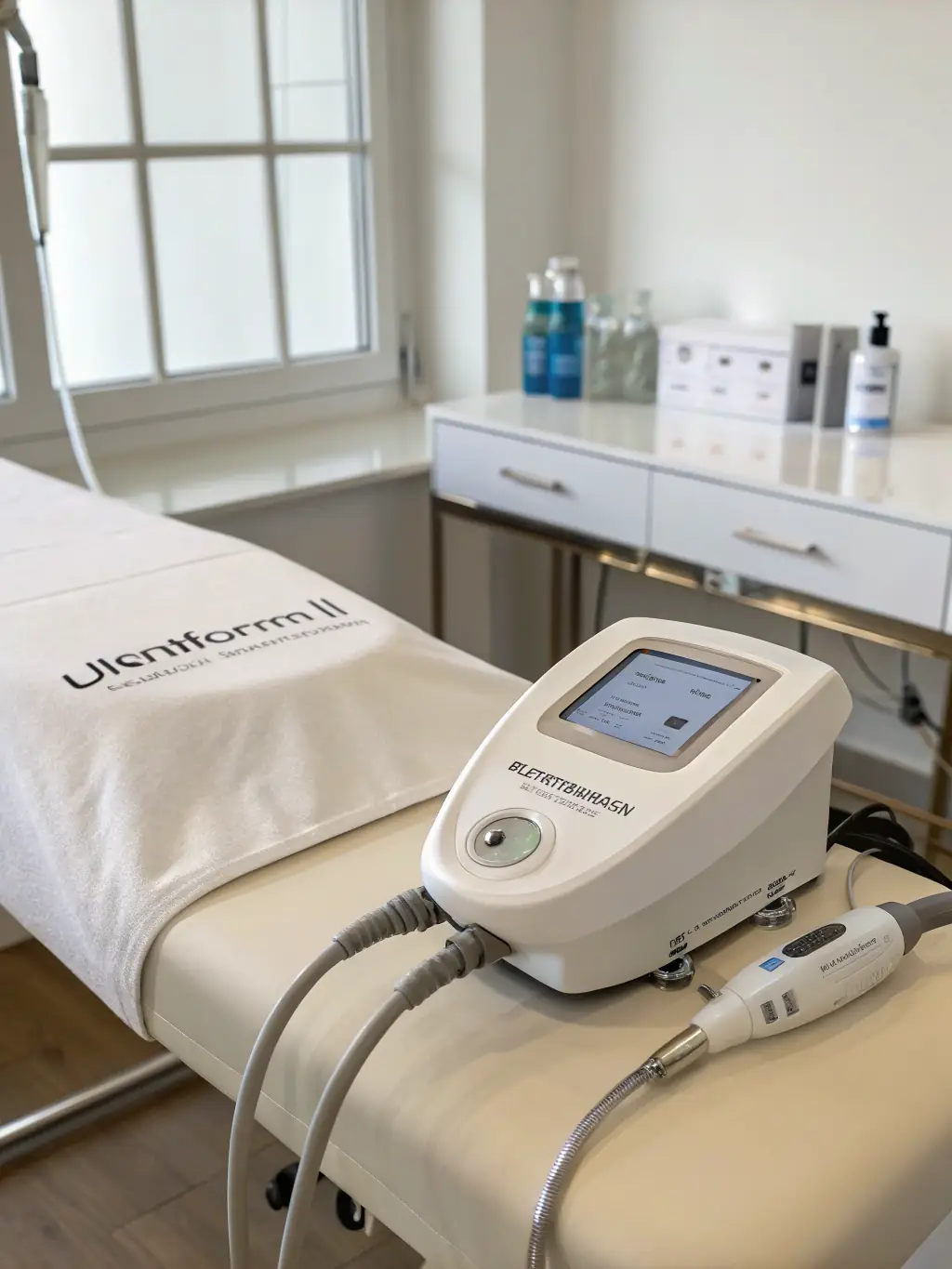 A close-up shot of the PelviForte device, highlighting its advanced HIFEM technology and non-invasive nature, emphasizing the scientific approach.